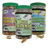 Exotic Nutrition Insectos Secos Paquete De 3  Grillos, Salt