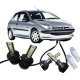 Kit De Luces Cree Led Peugeot 206 Altas Y Bajas H1  H7 + Pos