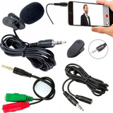 Kit Microfone De Lapela + Adaptador Smartphone + Extensão 3m