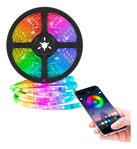 Tira Luces Led Bluetooth 2m Control App Usb Impermeable Rgb