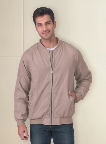 Chamarra Clasica Hombre Piel Durazno Tallas Extras Bingos St