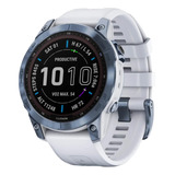 Garmin Fenix 7 Zafiro Solar Banda Silicona Blanco 47mm Reloj