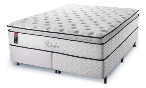 Cama Box Belvedere King Size Mola Ensacada 193x203cm Branco