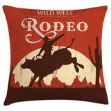 Ambesonne Vintage Throw Pillow Cushion Cover, Rodeo Cowboy R