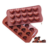Molde Corazónes Chocolates Silicona