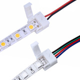 Conector Led Con Cables Tira 5050 Rgb Monocromatica Colores