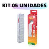 Kit 5 Luminaria Luz De Emergencia 30 Led 2w Bivolt