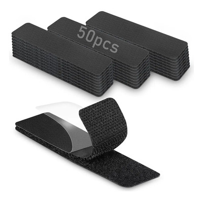 50 Resistentes Cierres Reutilizables De Velcro Adhesivo