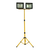 Tripode Doble P/ 2 Proyectores Led 1,6mts Color Amarillo