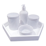 Kit Higiene Bebê Porcelana Potes Maternidade Menino Menina