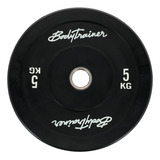 Disco Olimpico Bodytrainer Bumper 5 Kg Color Negro