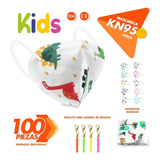 Kit 100 Mascarilla De Protección Facial Infantil Kn95 A