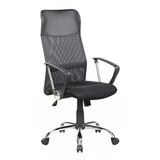 Silla De Escritorio Instto In8074 Ergonómica  Negra Con Tapizado De Cuero Sintético Y Mesh