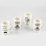 Mug Expressions Setx4 Letras Coffee LG 380ml En Porcelana