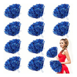 10pcs Pompones Porrista Metálicos Decorativos Fiesta Bailar