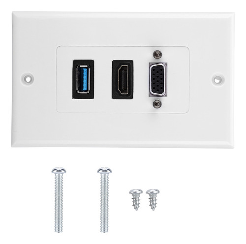 Adaptador De Painel De Parede Com Soquete Usb3.0 Vga Us De 3