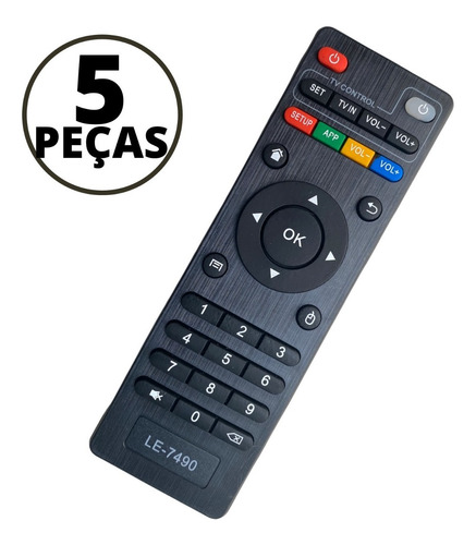 Atacado 5 Controles Smart Tv Box Revenda Com Nf 