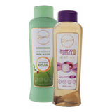  Anyeluz Duo Shampoo Con Cebolla Y Acondicionador En Botella De 500ml Por 2 Packs De 1000ml