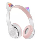 Auricular Inalámbrico Bluetooth Orejas De Gato C473 Noga Color Gris