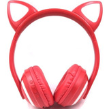  Fone De Ouvido Orelha Gato Led Com 7 Cores Luz Headphone