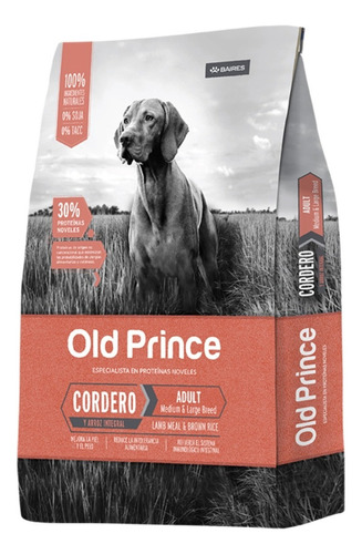 Alimento Old Prince Proteínas Noveles Perro Adulto De Raza Pequeña Sabor Cordero Para Perro Adulto De Raza Mediana Y Grande Sabor Cordero En Bolsa De 7.5 kg