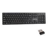 Teclado Inalambrico Usb 2,4ghz Mt-wk841 En Español Meetion Teclado Negro Idioma Español Latinoamérica