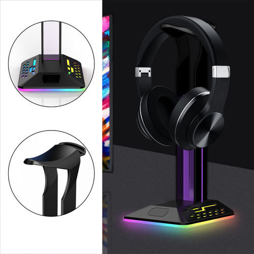 Soporte Para Auriculares Rgb Para Juegos, Soporte Duradero C