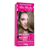 Kit Tintura Alfaparf  Alta Moda É Colore Pigmentos Micronizados Concentrados Tom 7.1 Loiro Médio Cinza Para Cabelo