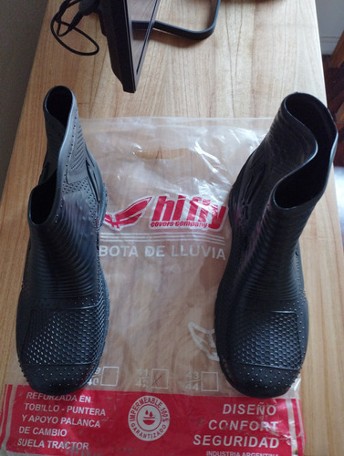 Bota Lluvia Moto Hifly Plantilla De 27 Cm 