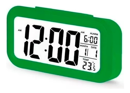 Reloj Despertador Digital Luz Lcd Temperatura Fecha 62115