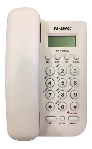 Teléfono N-inc Kx-t076cid Fijo - Color Blanco