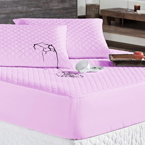 Protetor Cama Impermeável 4 Peças Casal Queen Com Saia Box