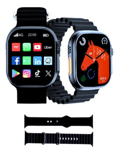 Smartwatch Horizon Celular Pulso 4g Chip + 2 Pulseiras Top