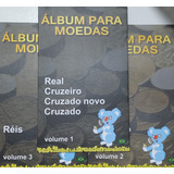 3 Álbum Para Moedas Iniciantes Volume 1, 2 E 3