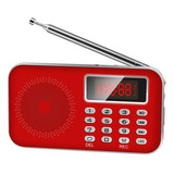 Mini Rádio Mp3 Vermelho Y-619 Fm/am
