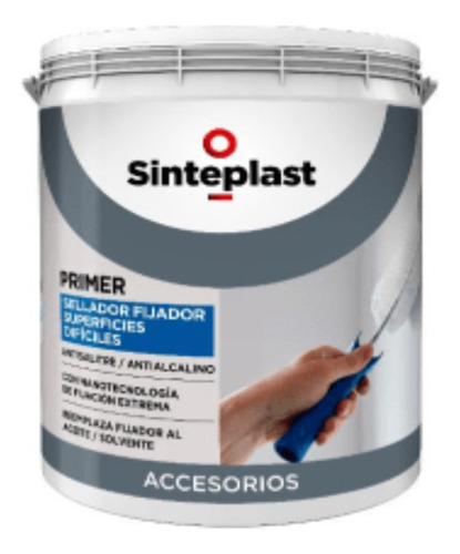 Primer Sellador Fijador Superficies Dificiles 4 L Sinteplast Color Blanco