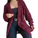 Tapado Cardigan Chenille Otoño Invierno