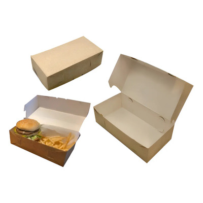 Caja Para Hamburguesa Y Papas (200 Cajas) 14 Pts. Rústicas | Meses sin interés