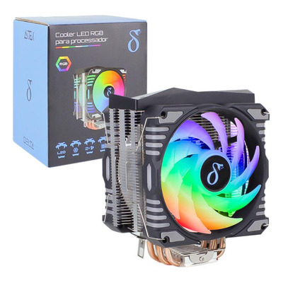 Cooler Fan Led Rgb Resfriamento P/ Processador Ventoinha Cpu