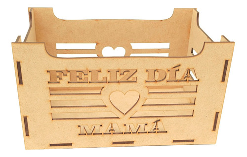 Caja Huacal Grande Mdf Para Regalo 10 De Mayo Feliz Dia 