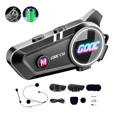 Audifono Bluetooth Casco Audífonos Casco De Motos 1000 Ma Marca JZAQ Modelo C50 Negro | MercadoLibre