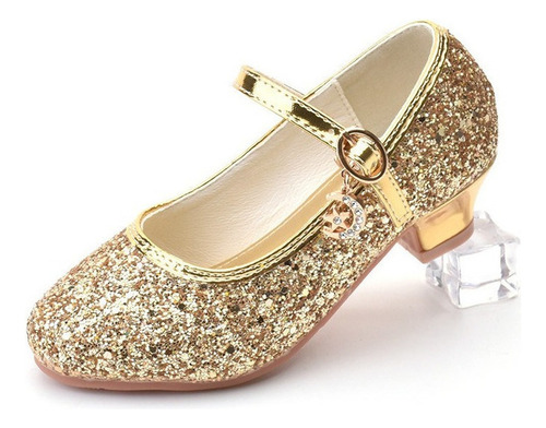 Zapatos De Cristal De Princesa De Tacón Alto Para Niña Peque