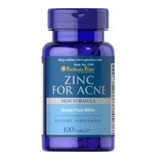 Zinc For Acne 100 Tabs Contra El Acné - - L a $799