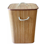 Cesto Para Ropa Plegable Bambu Organizador Tapa Eco Friendly