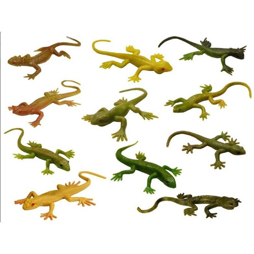 Iguanas Plástico Juguete Encapsulado 2 Pulgadas 50 Pzas 2p