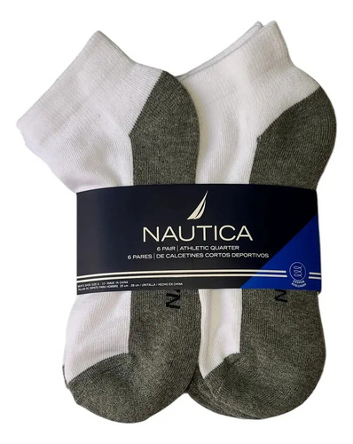 Nautica 6 Pares Tines Cortos Hombre Deportivos Originales