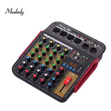 Q Muslady Tm4 - Mezclador De Audio Digital De 4 Canales
