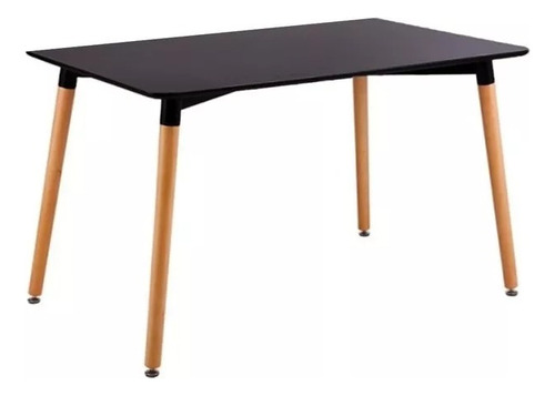 Mesa De Comedor Rectangular Eames Nordica Madera 140 X 80 