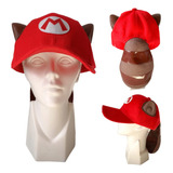 Gorra Compatible Con Mario Plomero Bros Mapache Super Mario 