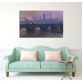 Cuadro 60x90cm Monet Waterloo Bridge Impresionismo